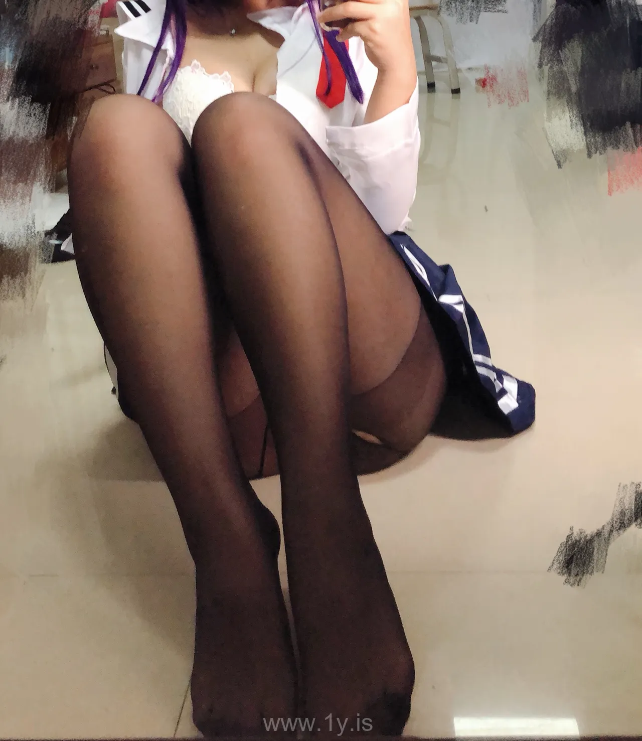 Coser@白烨 NO.020 学姐校服自拍